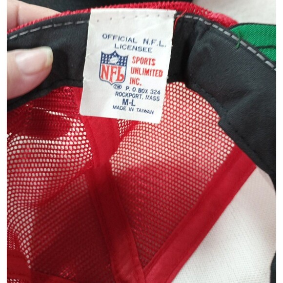 Vintage Atlanta Falcons Trucker Rope Hat 1980s NFL Snapback Mesh Sports Unlimite - Picture 6 of 6